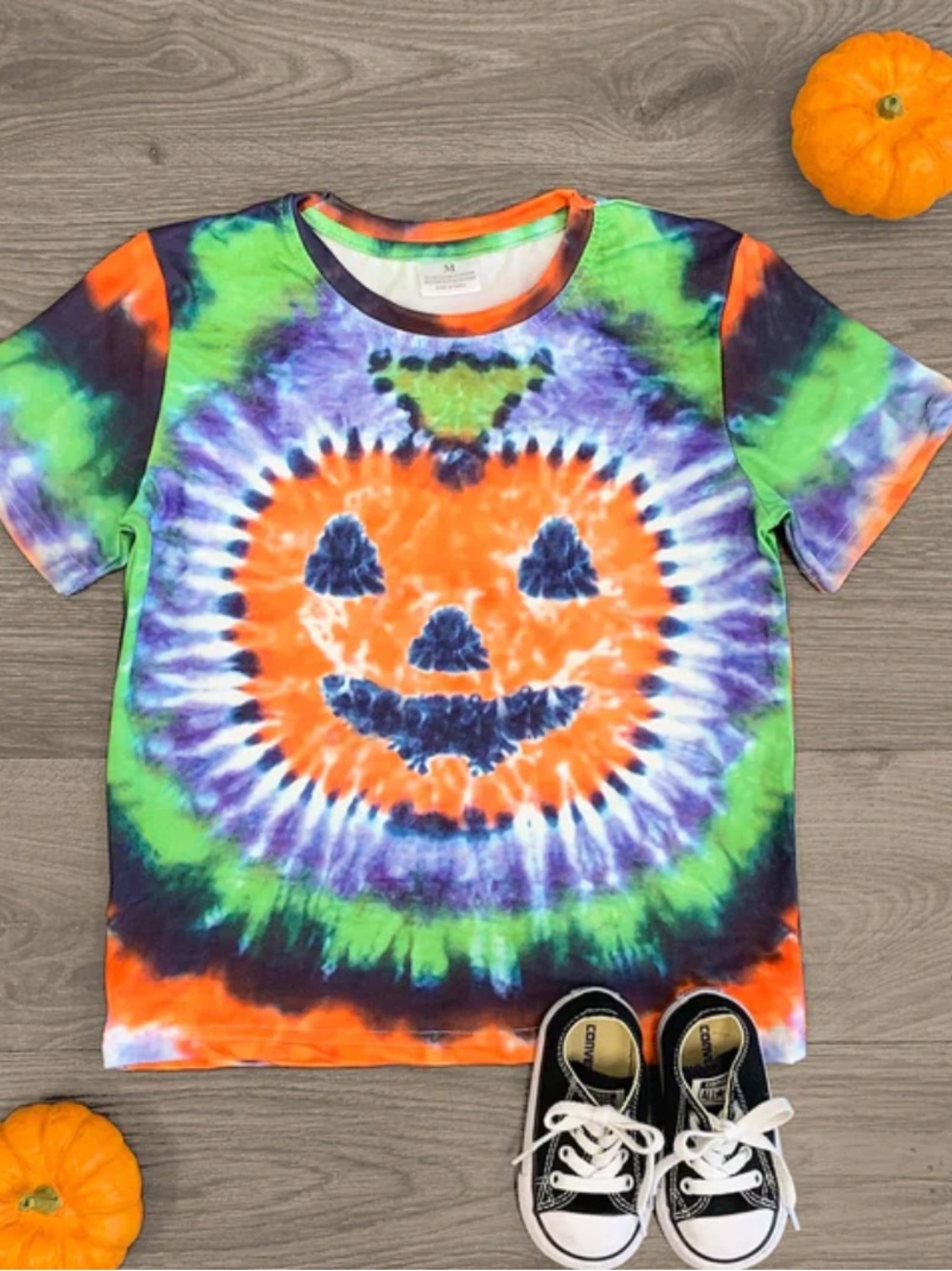 Brand new!  Unisex Tie Dye Short Sleeve Pumpkin T-Shirt
